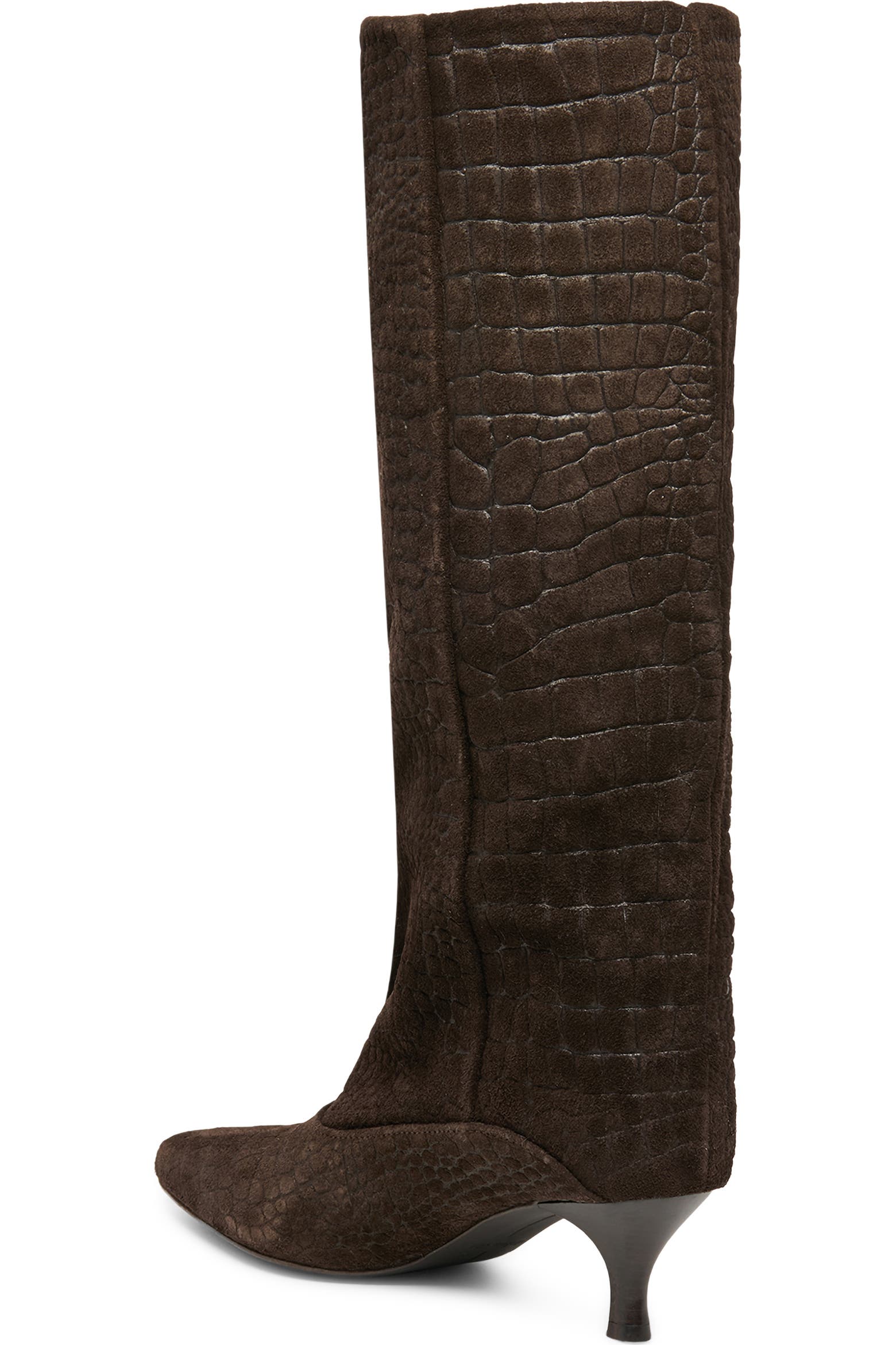 Crocs Boota Dolce Vita Roxla Croc Embossed Leather Knee High Boot (Women) | Nordstrom