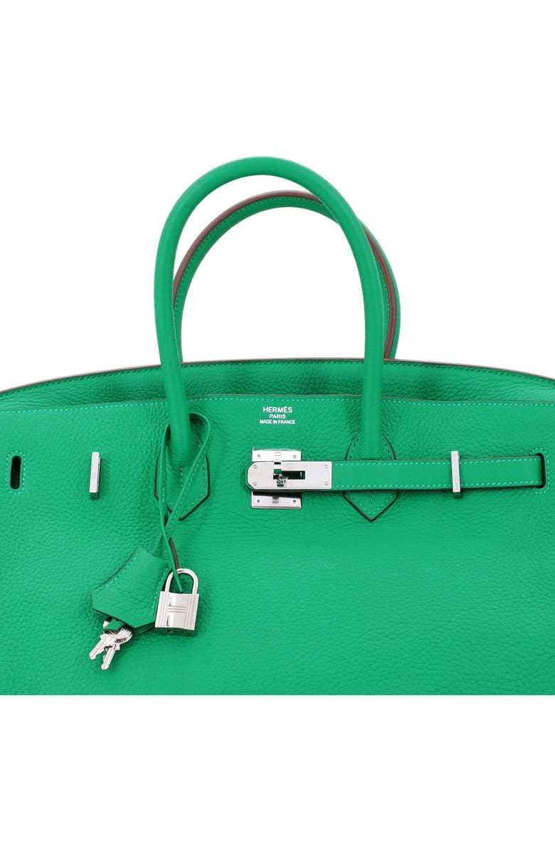 Pre-Owned Hermes Birkin Handbag Green Clemence with Palladium Hardware 35, Alternate, color, Menthe