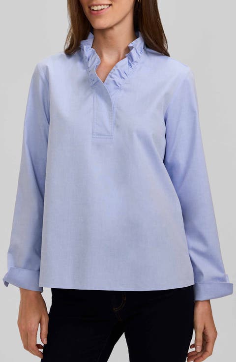 Tammy Ruffled Cotton Popover