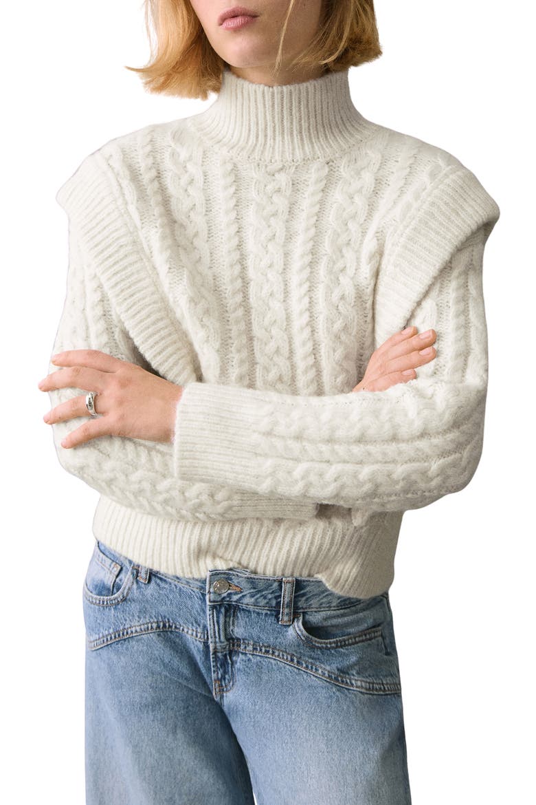 Perkins Mock Neck Sweater, Main, color, ECRU