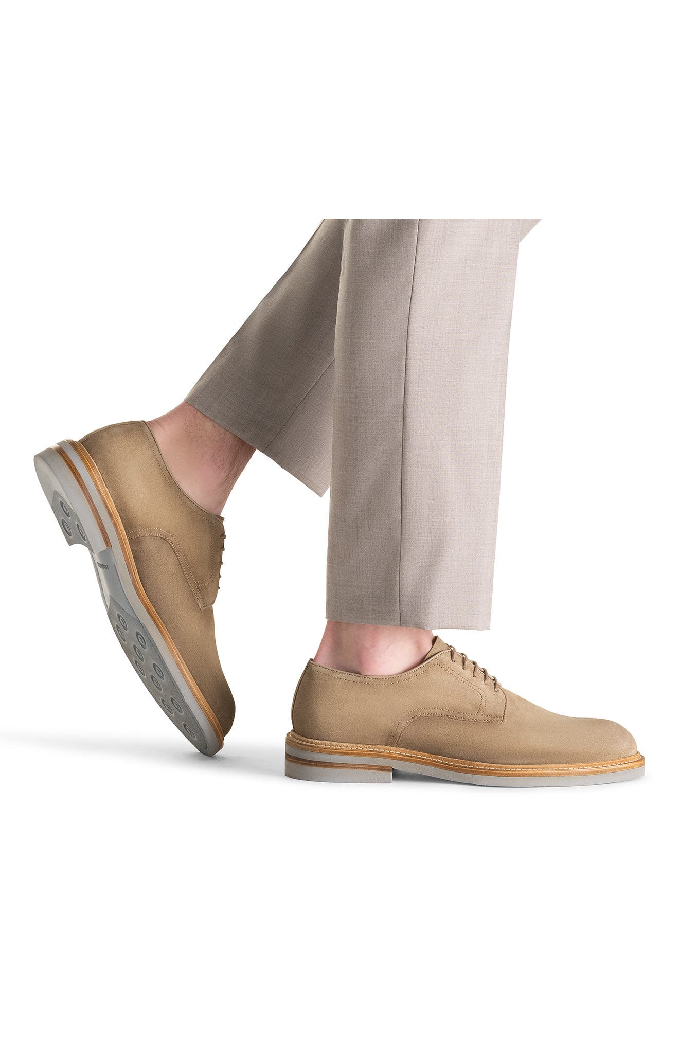 Magnanni Marton Suede Derby, Alternate, color, Taupe Suede
