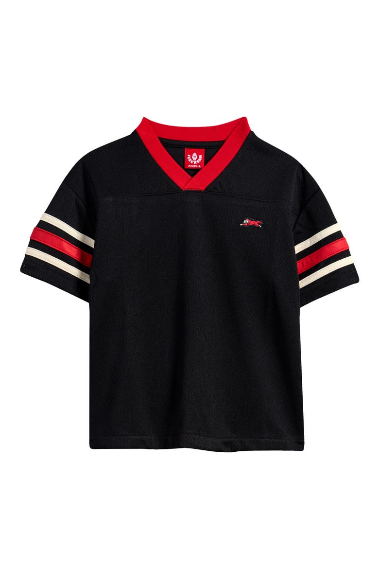 Kids' Oversize V-Neck Game Jersey, Main, color, BLACK