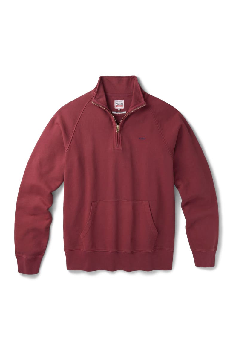 Provost Zip Neck Sweatshirt, Alternate, color, Burgundy
