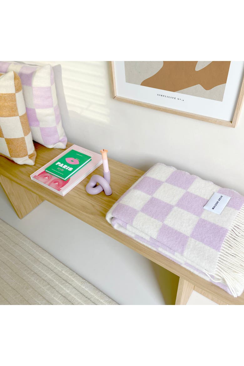 Checkerboard Cushion Cover, Alternate, color, brown