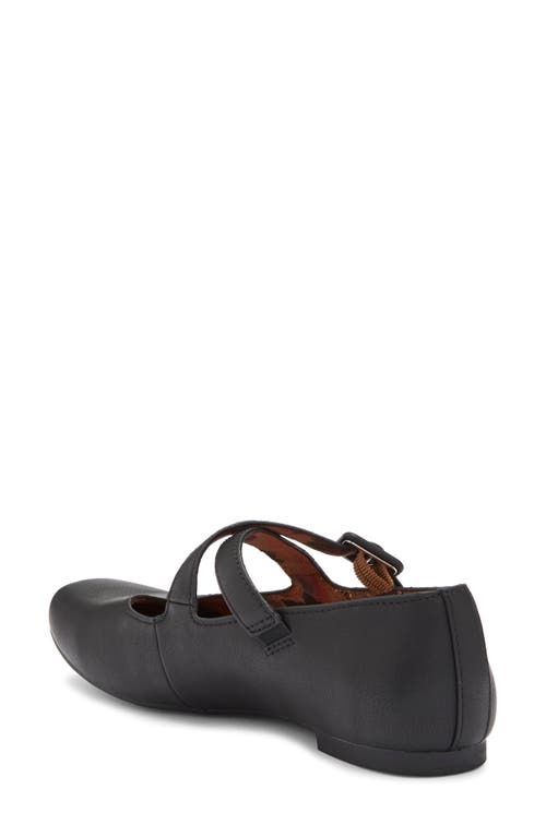 Korks Paige Crossover Mary Jane Flat In Black