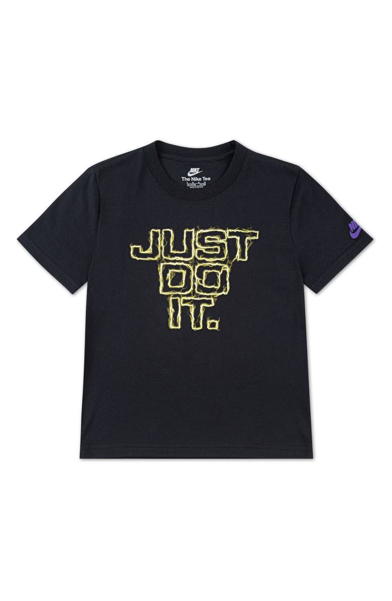Nike Kids' Lightning JDI Graphic T-Shirt, Main, color, Black