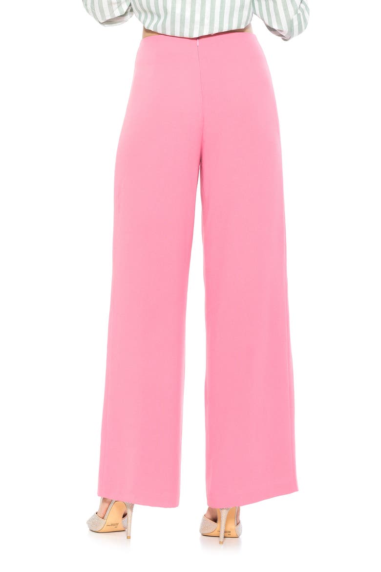 Cassie Grommet High Waist Wide Leg Pants, Alternate, color, PINK
