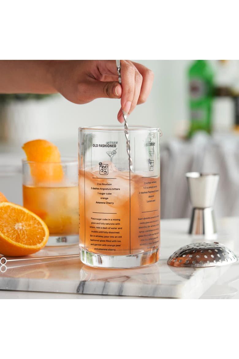 Recipe Mixing Glass, Alternate, color, Clear