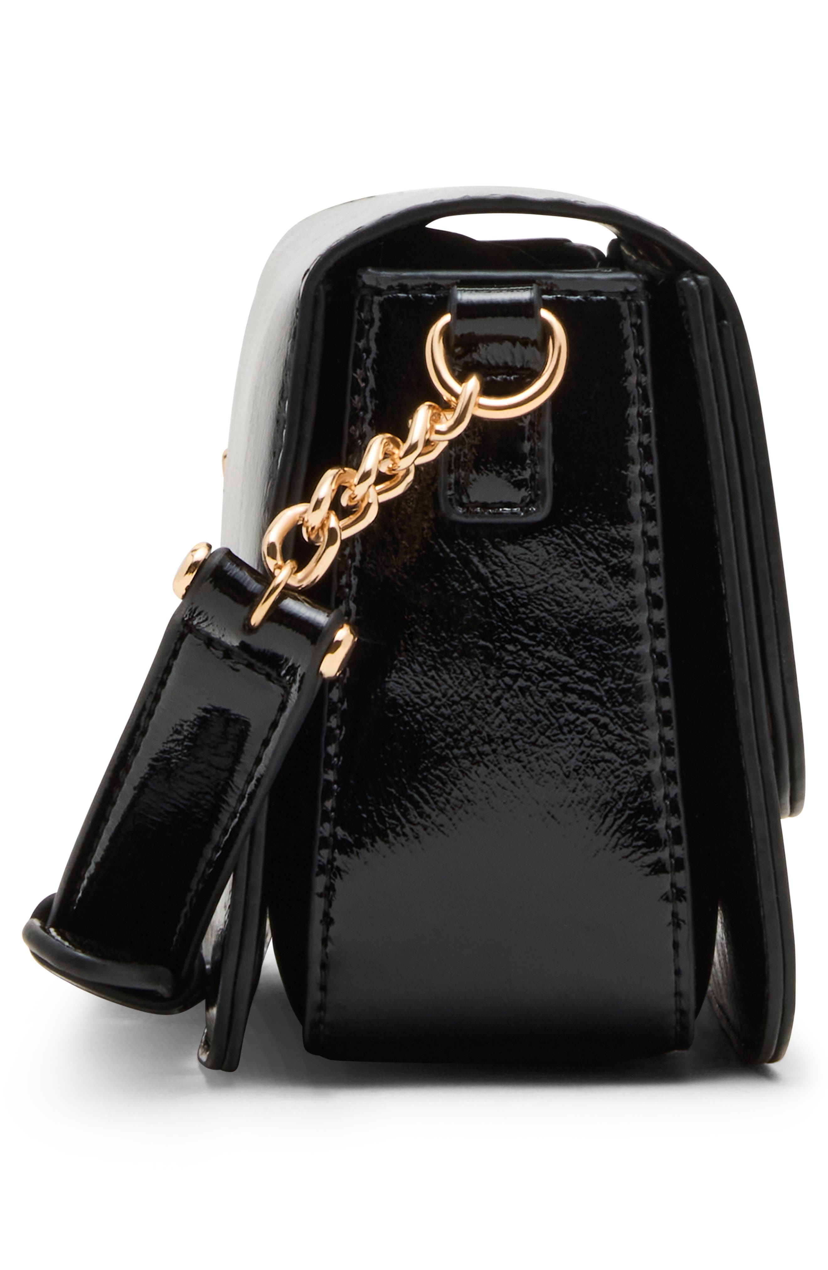 Anne Klein Flap Crossbody Bag, Alternate, color, Black