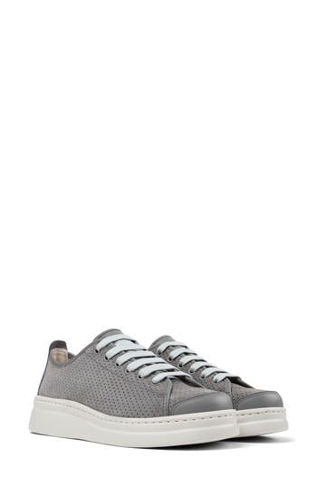 Camperlab Runner Up Perforated Sneaker In Medium Gray