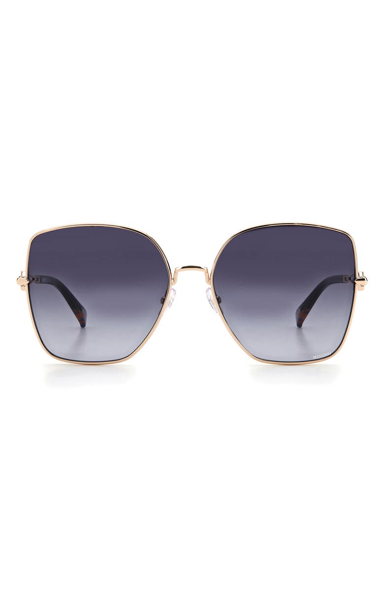 Missoni 59mm Oversize Gradient Square Sunglasses, Main, color, Gold