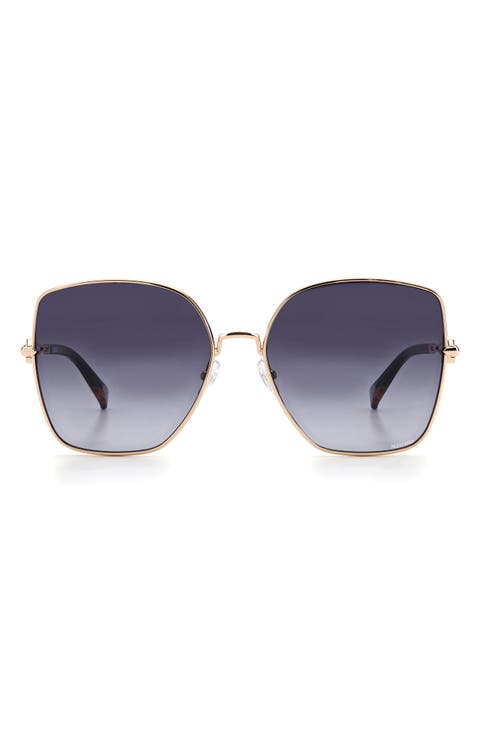 59mm Oversize Gradient Square Sunglasses