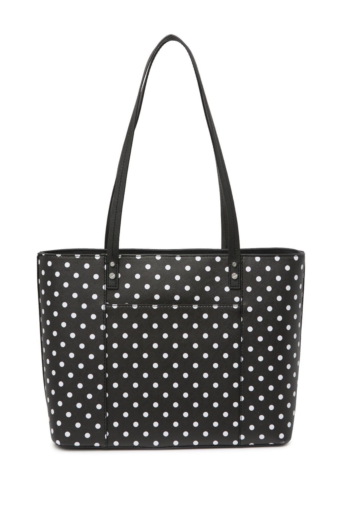 KARL LAGERFELD PARIS Maybelle Leather Printed Tote, Alternate, color, 