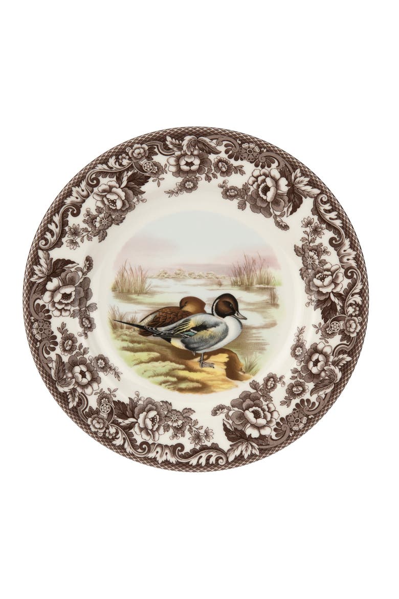 Woodland Birds 10.5" Dinner Plate, Main, color, Pintail
