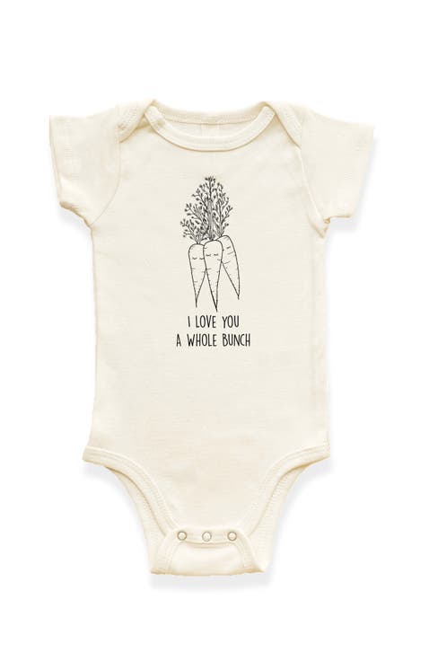 I Love You a Whole Bunch Organic Baby Bodysuit