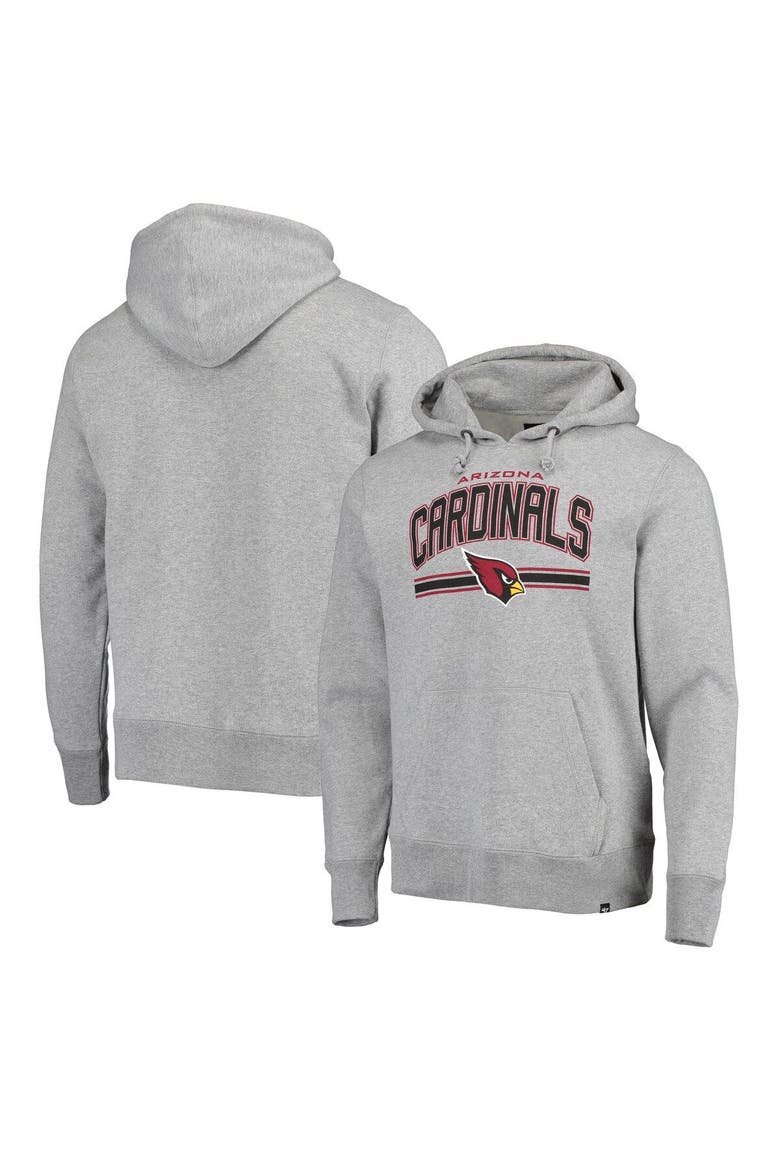 Men's '47 Gray Arizona Cardinals Foundation Pullover Hoodie, Main, color, Gray