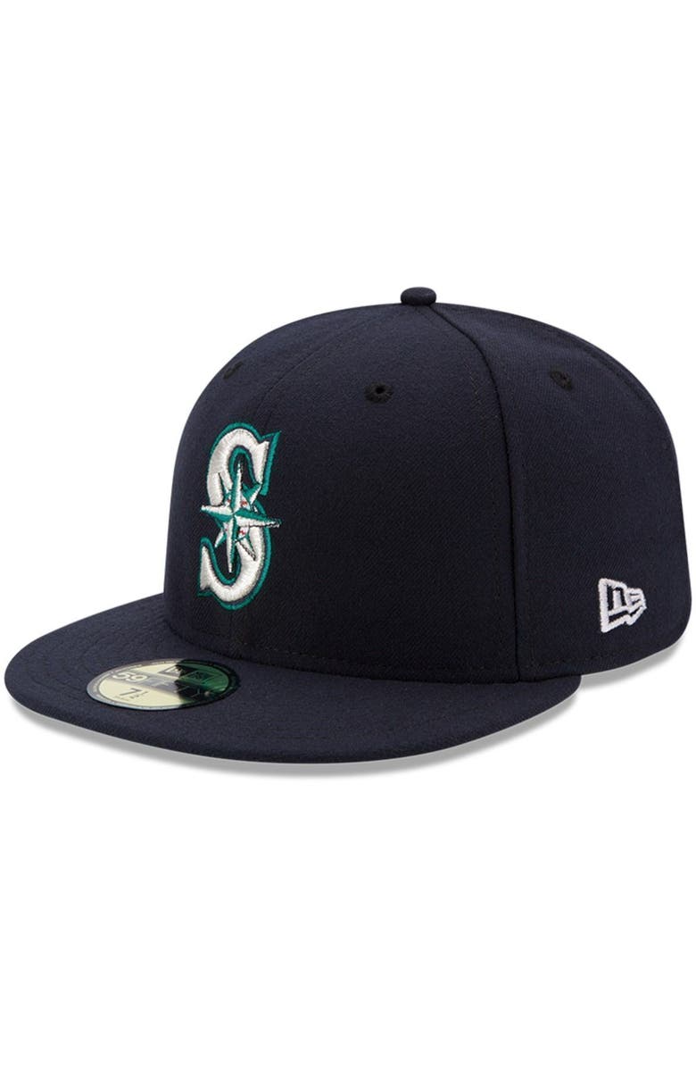 New Era Men's New Era Navy Seattle Mariners Authentic Collection On Field 59FIFTY Fitted Hat, Main, color, Navy