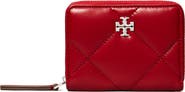 Tory Burch Small Kira Diamond Quilted Leather Zip Wallet