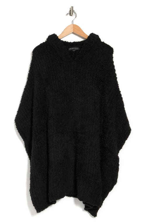 Shop Barefoot Dreams Cozychic® Ribbed Hooded Poncho In Black