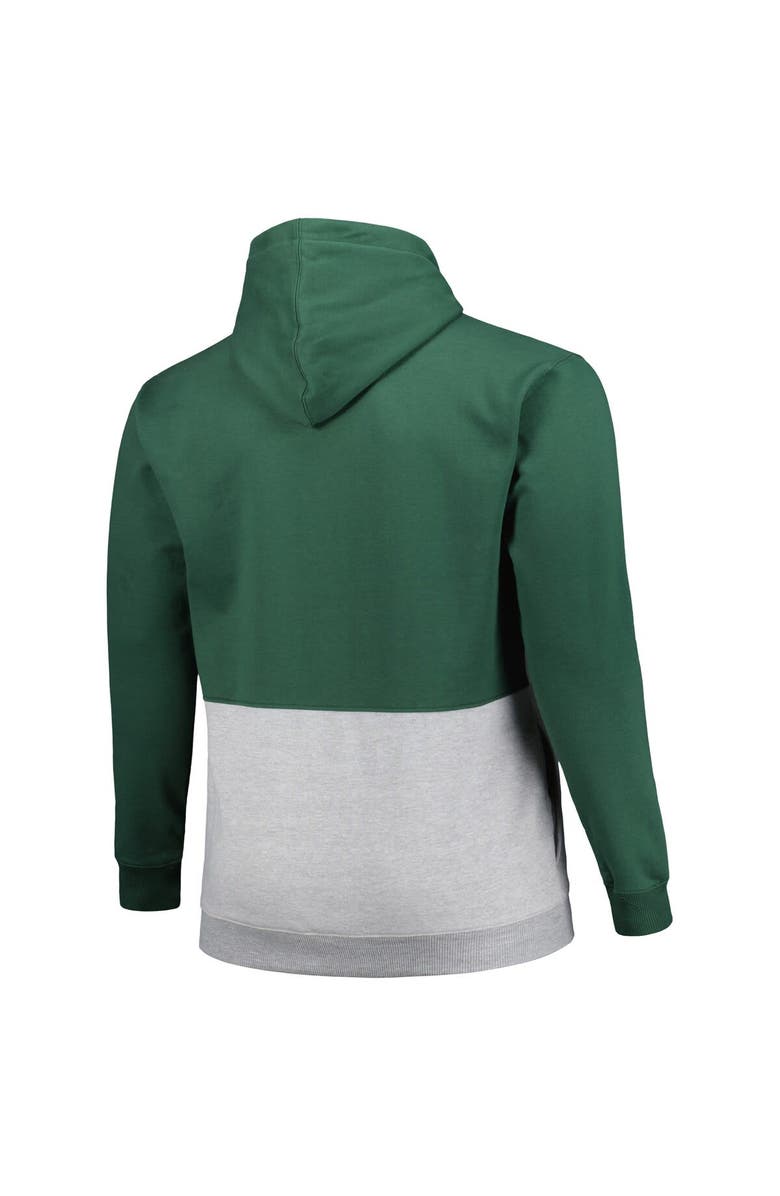 PROFILE Men's Green/White Oakland Athletics Big & Tall Fleece Half-Zip Hoodie, Alternate, color, 