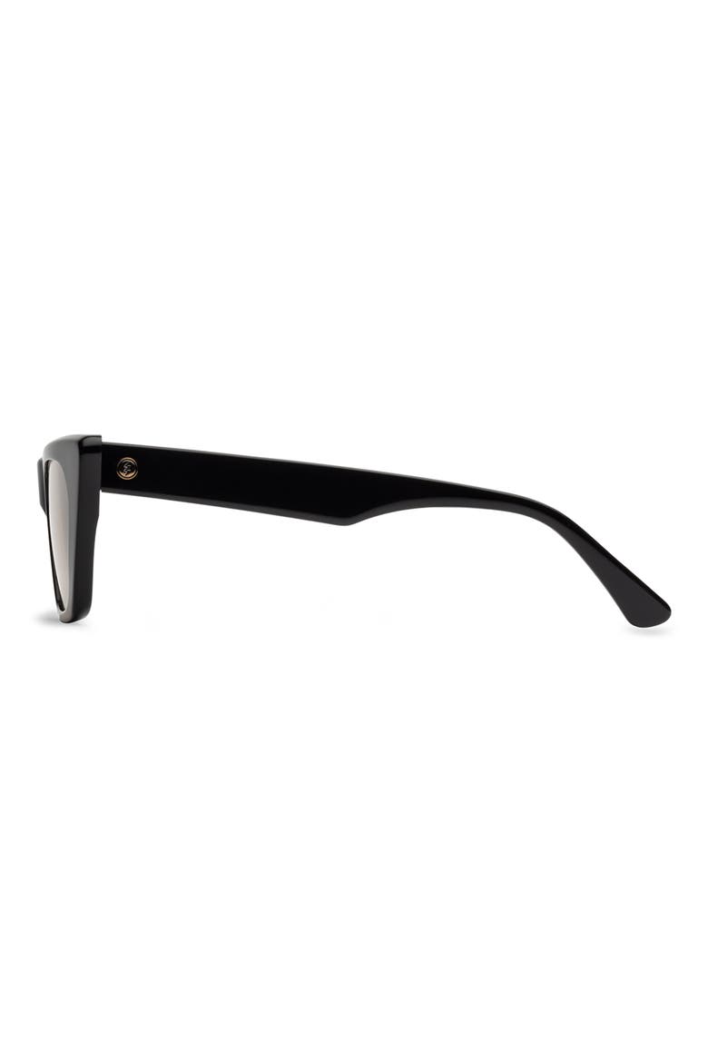 Noli 52mm Polarized Cat Eye Sunglasses, Alternate, color, GLOSS BLACK/AMBER