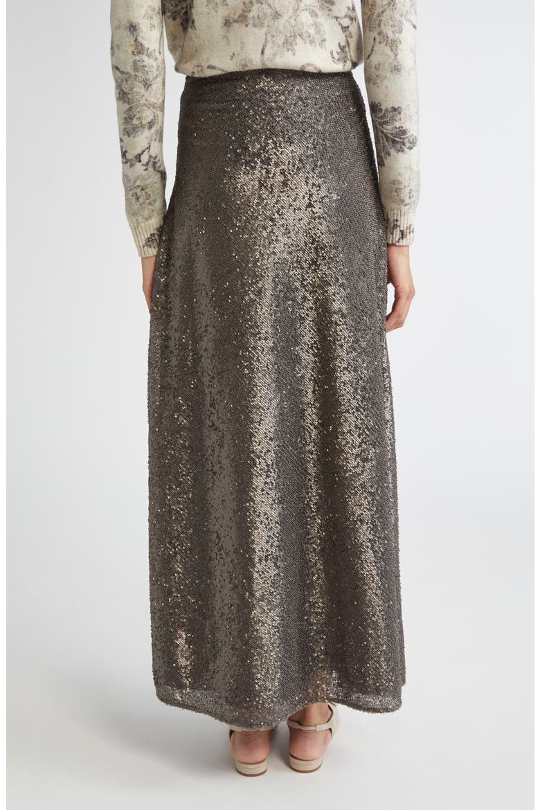 Sequin A-Line Skirt, Alternate, color, GRAY