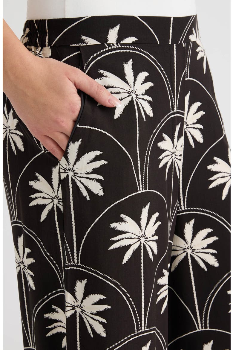 Wide Leg Challis Pants, Alternate, color, PALM GROVE