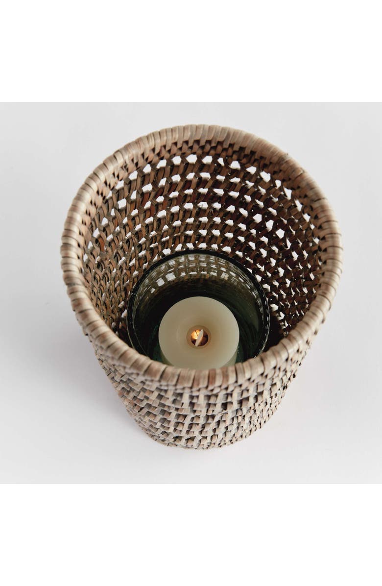 Napa Home & Garden Burma Rattan Hurricane Small, Alternate, color, Gray