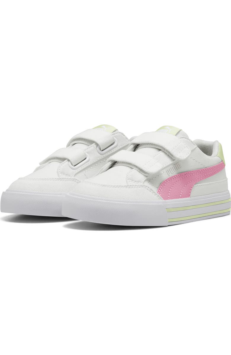 PUMA Kids' Court Classic Vulc Sneaker, Main, color, Puma White/ Pink Shimmer