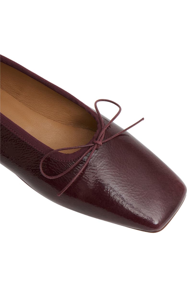 Mansur Gavriel Square Toe Ballerina Flat, Alternate, color, Dark Oxblood