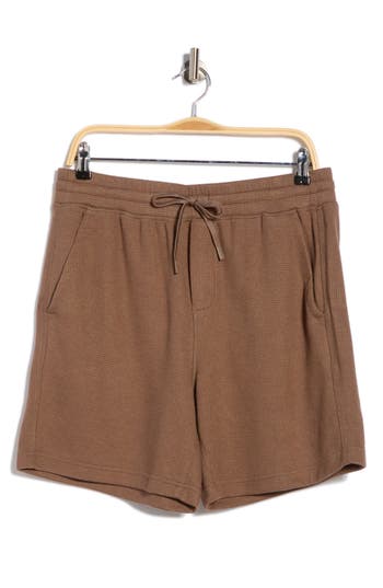 Z By Zella Waffle Knit Shorts In Brown