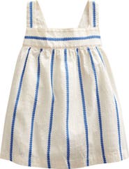 Mini Boden Kids' Embroidered Cotton Trapeze Tank Top