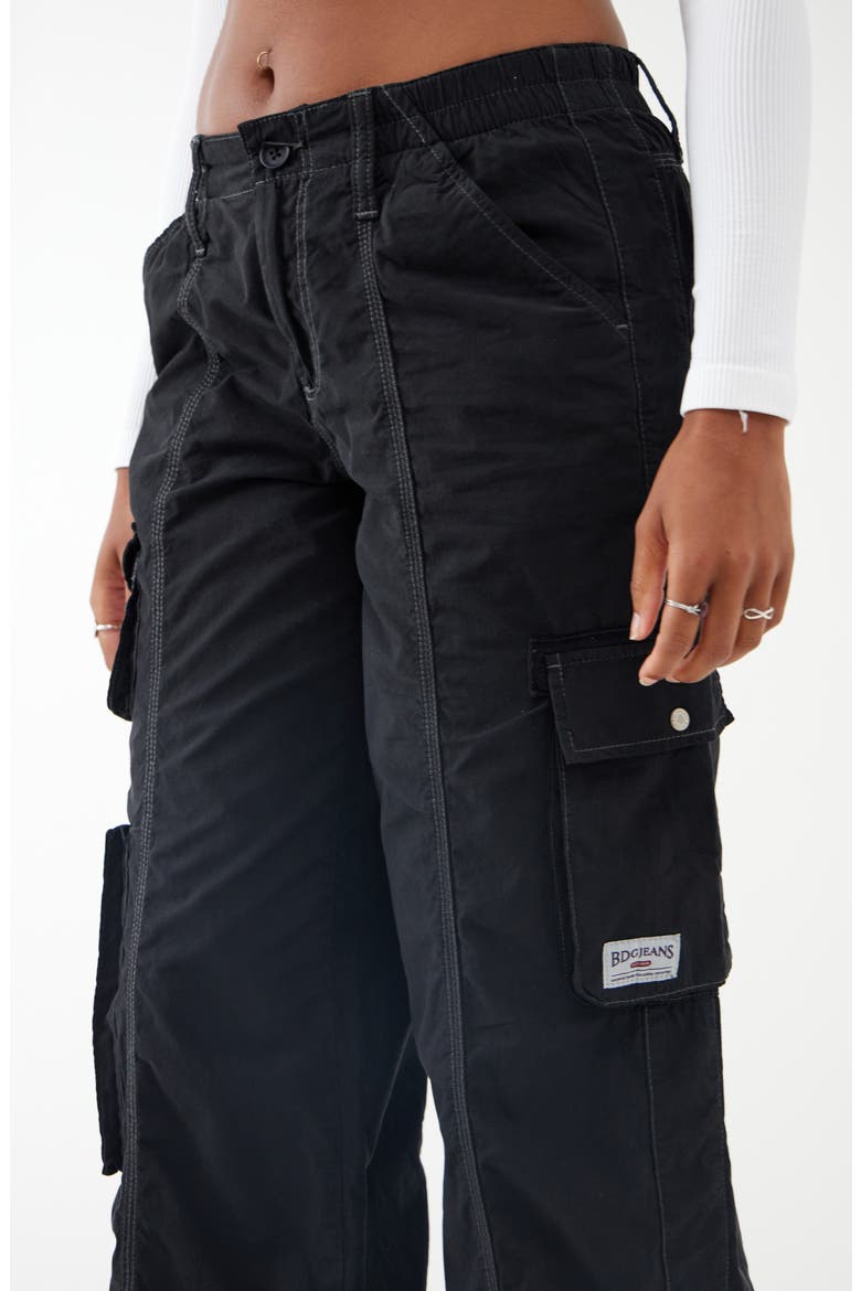 Y2K Cotton Cargo Pants, Alternate, color, BLACK