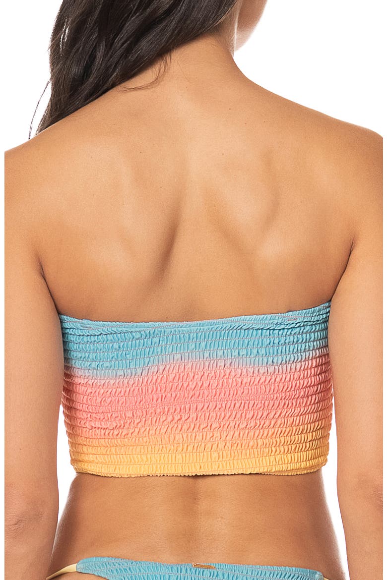 First Light Nalu Smocked Bikini Top, Alternate, color, OPEN PINK