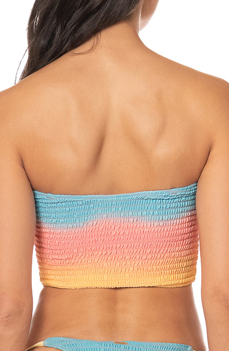 Maaji First Light Nalu Smocked Bikini Top, Alternate, color, Open Pink