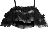 Noir Kei Ninomiya Ruffled Georgette & Tulle Crop Top