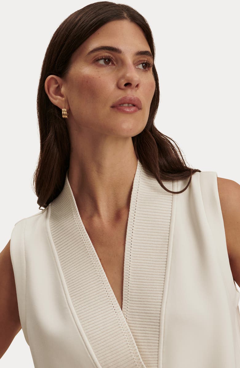 Varley Freida V-Neck Jersey Tank, Alternate, color, Pristine