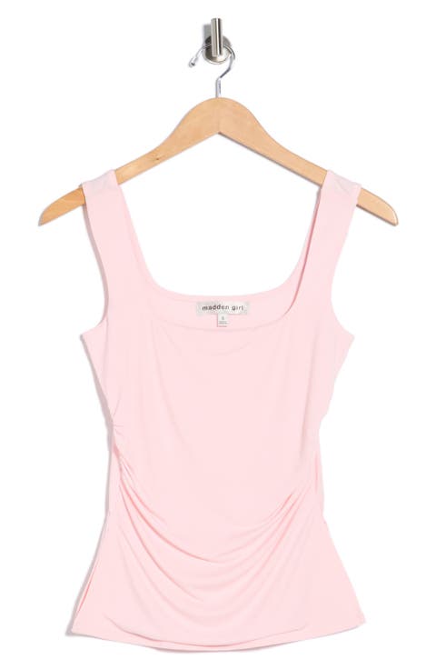 Square Neck Ruched Tank Top