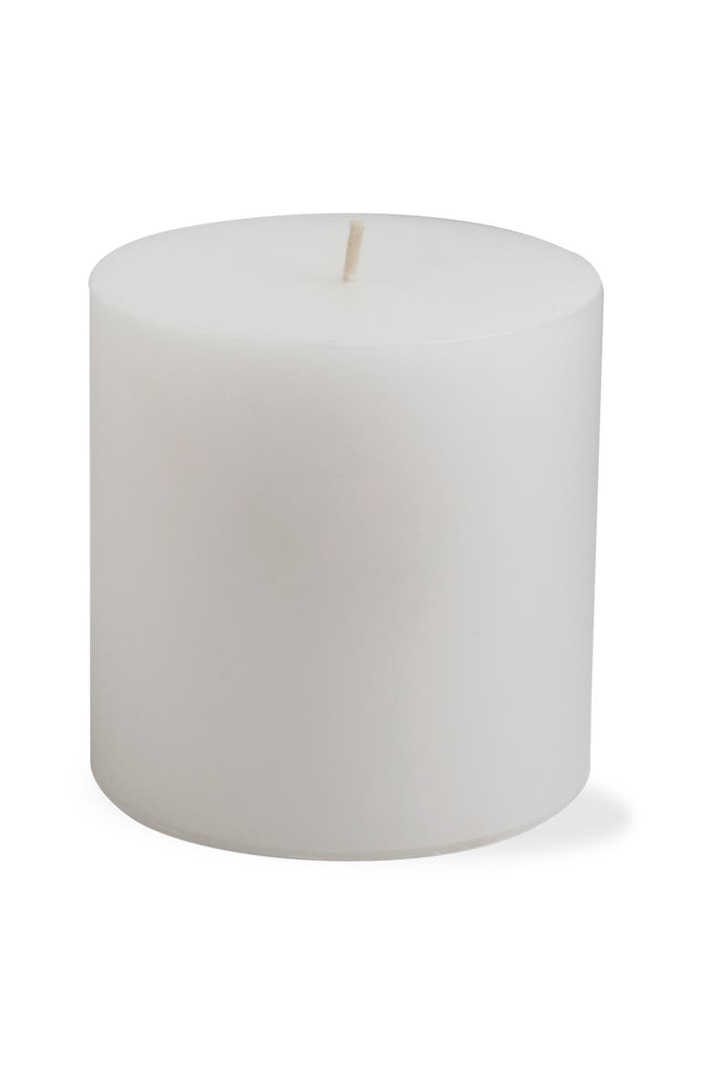 Chapel White Pillar Candle Unscented Long Burning Set of 3, Alternate, color, White