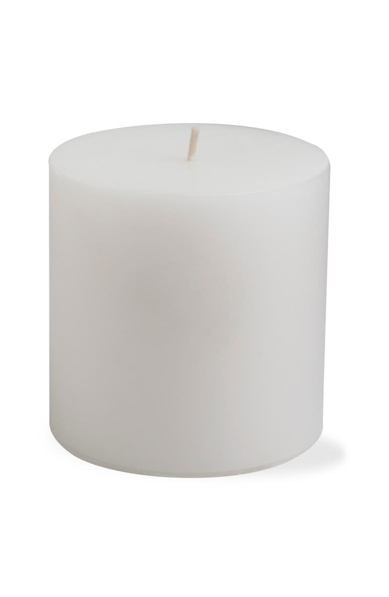 tag Chapel White Pillar Candle Unscented Long Burning Set of 3, Alternate, color, White