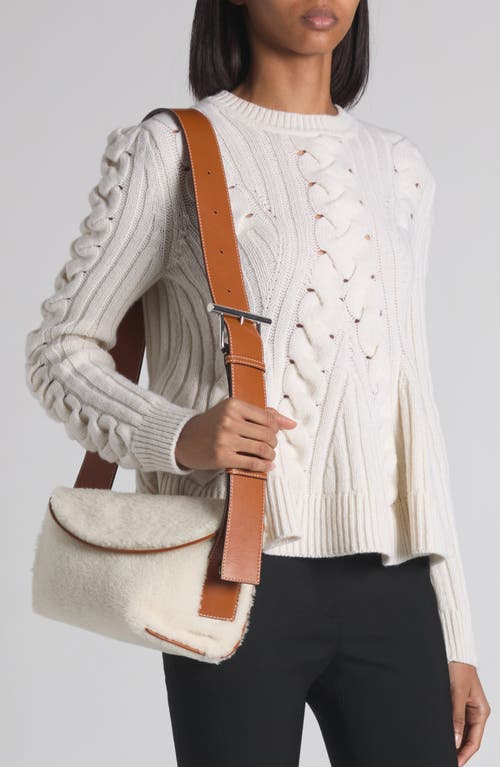 Alexander Mcqueen Mcqueen T-bar Genuine Shearling Sling Bag