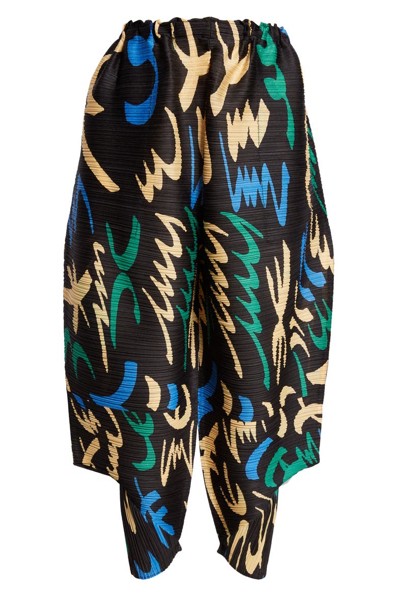Fizzy Pleated Pants, Alternate, color, BLACK