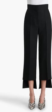 Khaite Rae Bonded Crepe Step Hem Cigarette Crop Pants