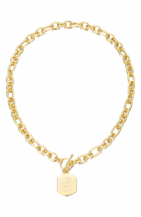 Adornia Monogram Initial Pendant Necklace