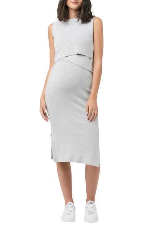 Layered Nursing Maternity Dress