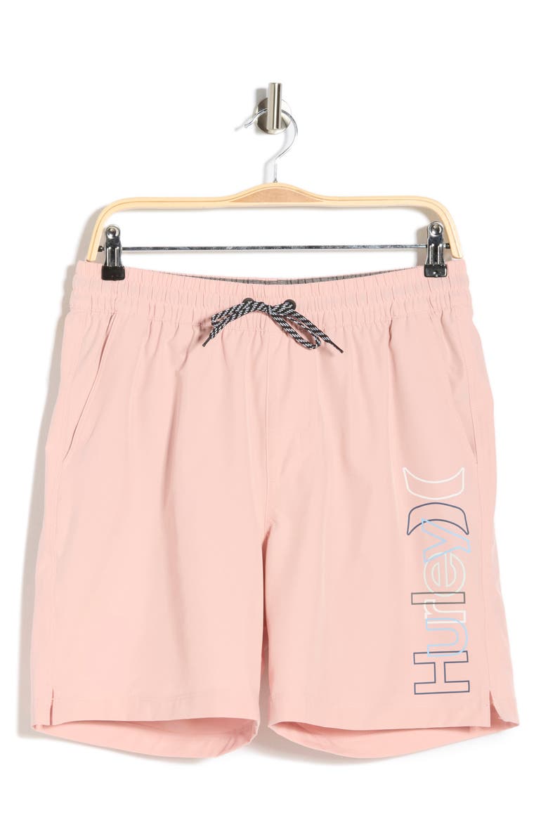 Crossover Volley Swim Trunks, Alternate, color, BEACH CLAY