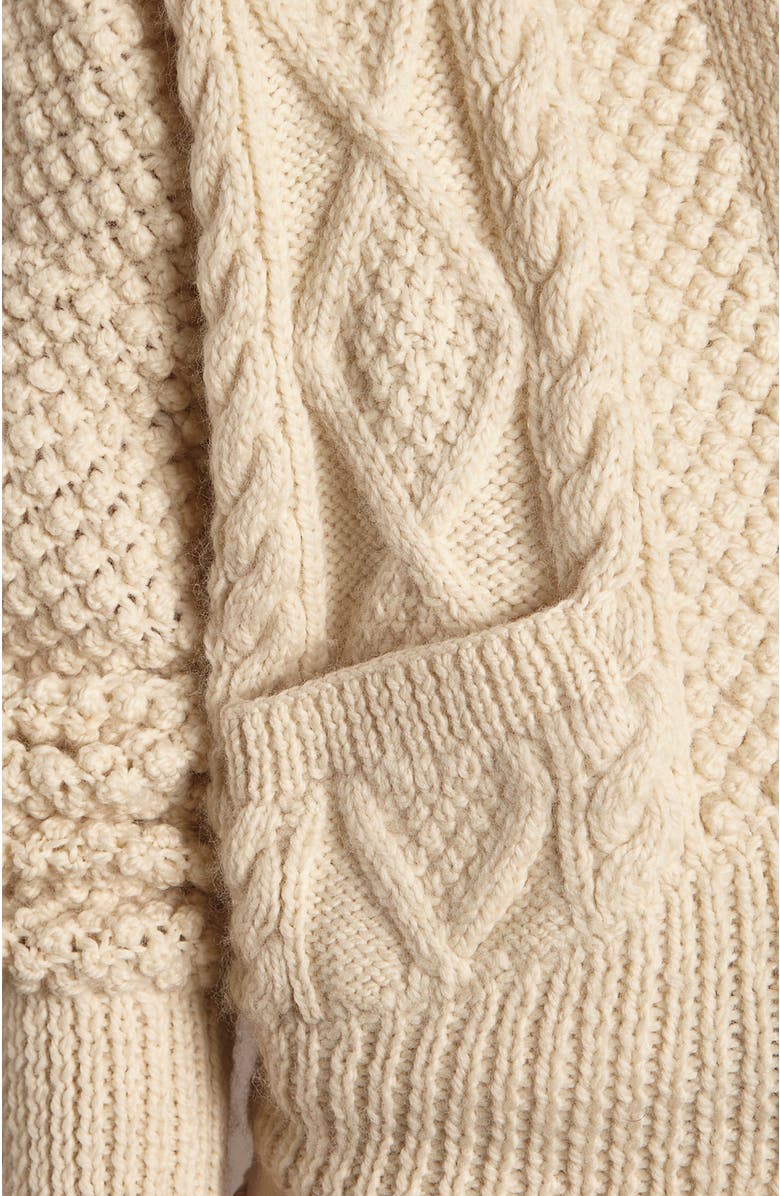 oyun Cable stitch Bomber Jacket, Alternate, color,