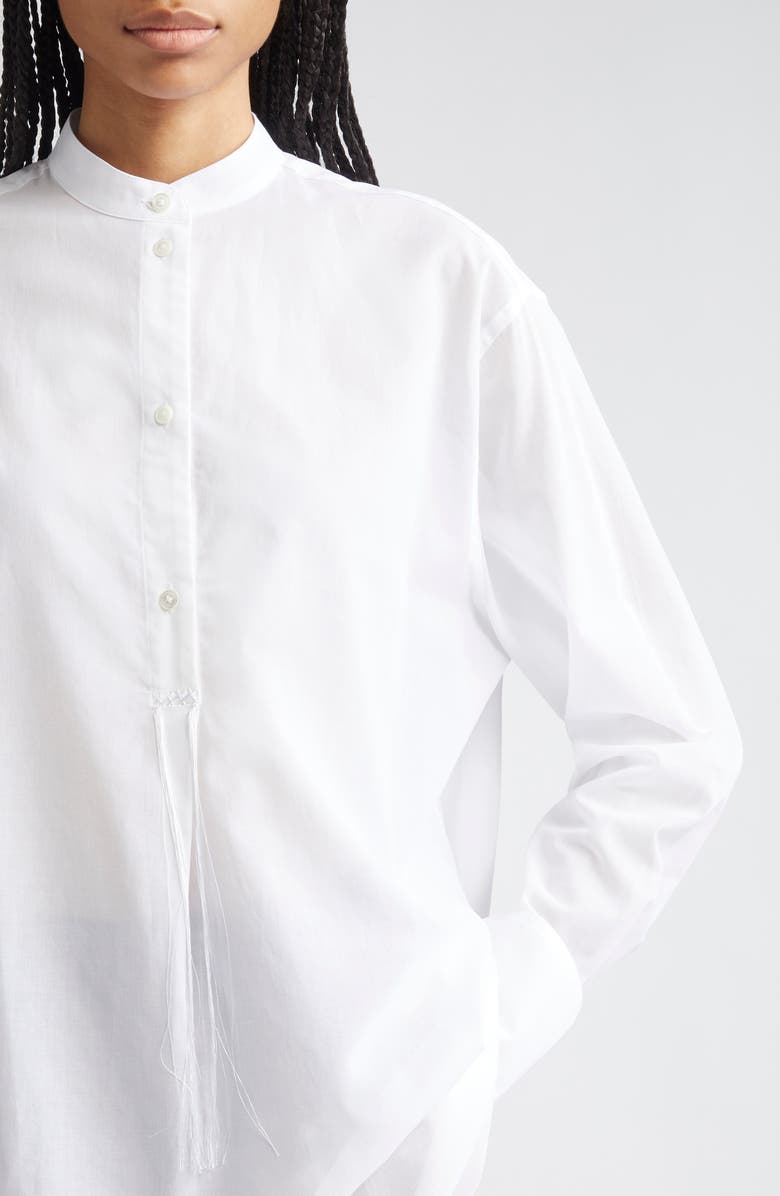 TOTEME Organic Cotton Tunic Top, Alternate, color, White