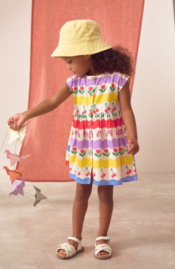 Kids' Cotton & Linen Button-Up Dress