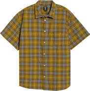 Vans Lawson Plaid Short Sleeve Cotton & Linen Button-Up Shirt